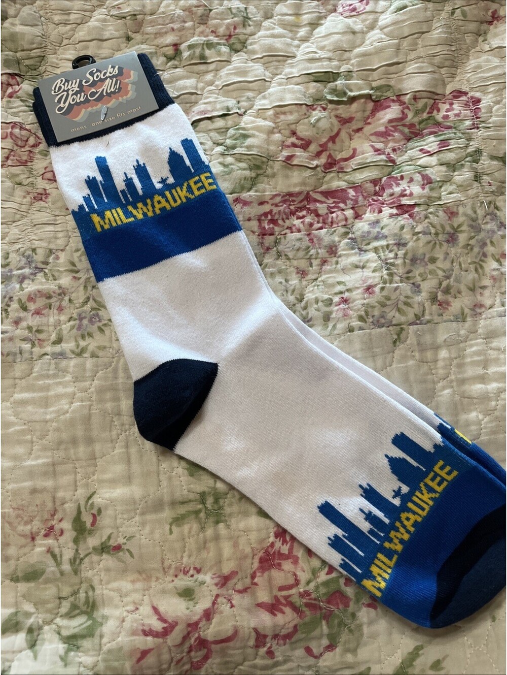 Buy Socks You All Milwaukee Skyline Crew Socks Men’s One Size New With Tags